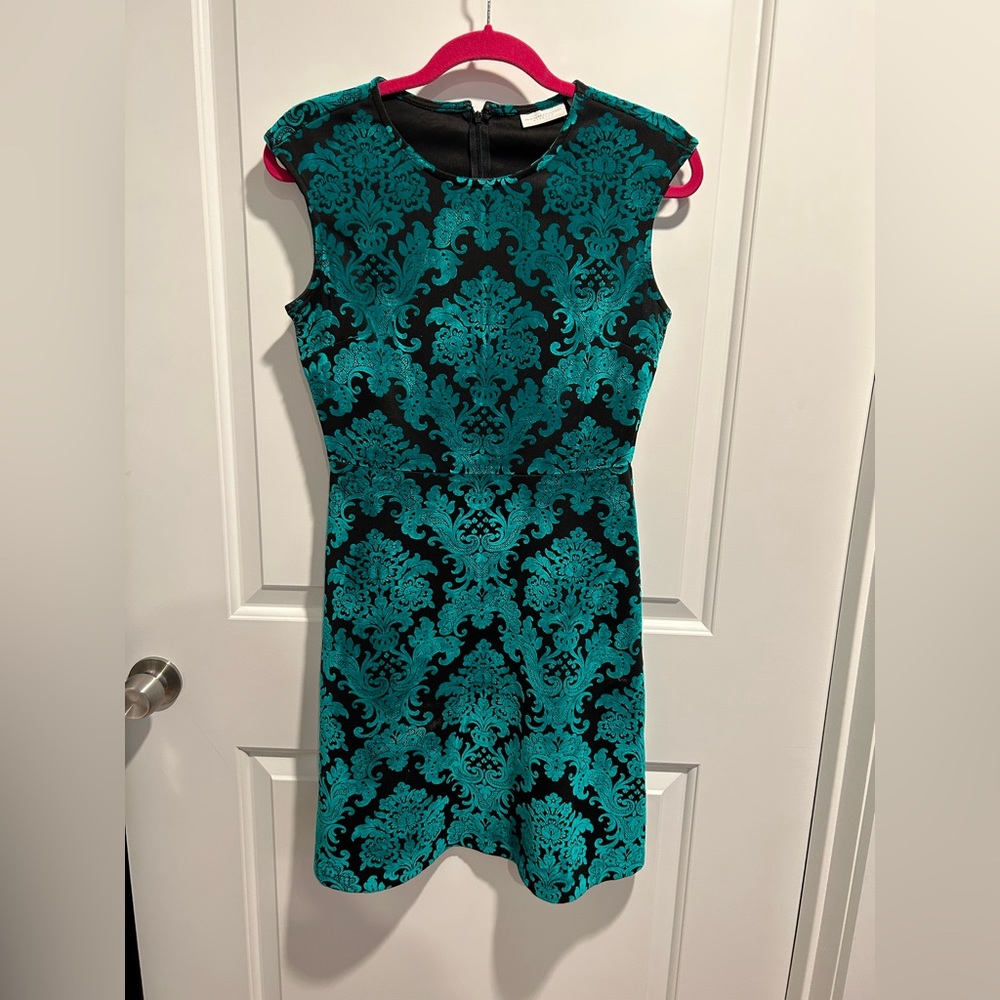 New York & Company green and black dress, size small